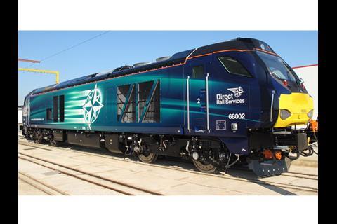 Vossloh UKLight Class 68 diesel locomotive for Direct Rail Services.